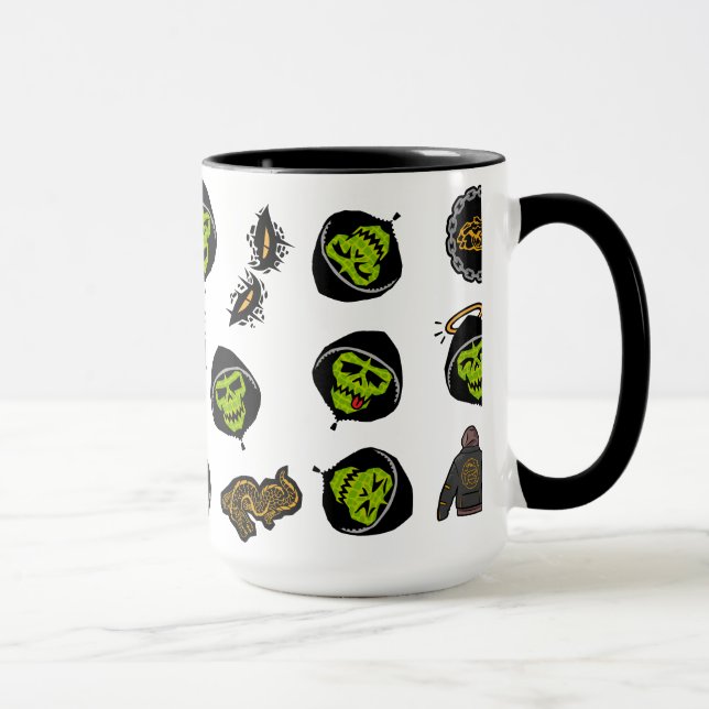 Tasse Équipe de suicide | Killer Croc Emoji Motif (Droite)