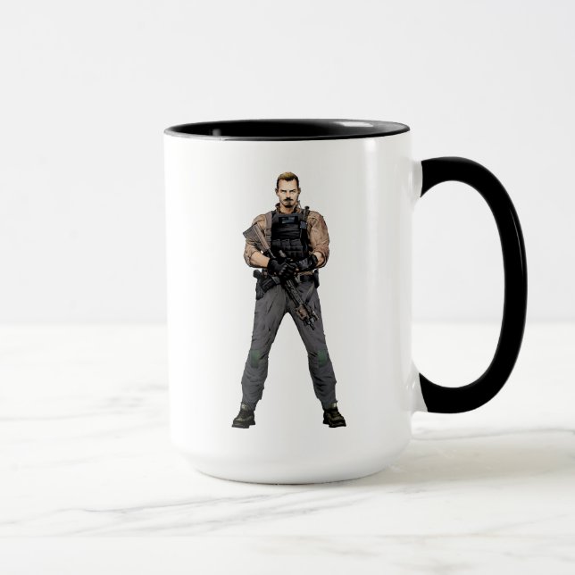Tasse Équipe de suicide | Rick Drapeau Bande dessinée Ar (Droite)
