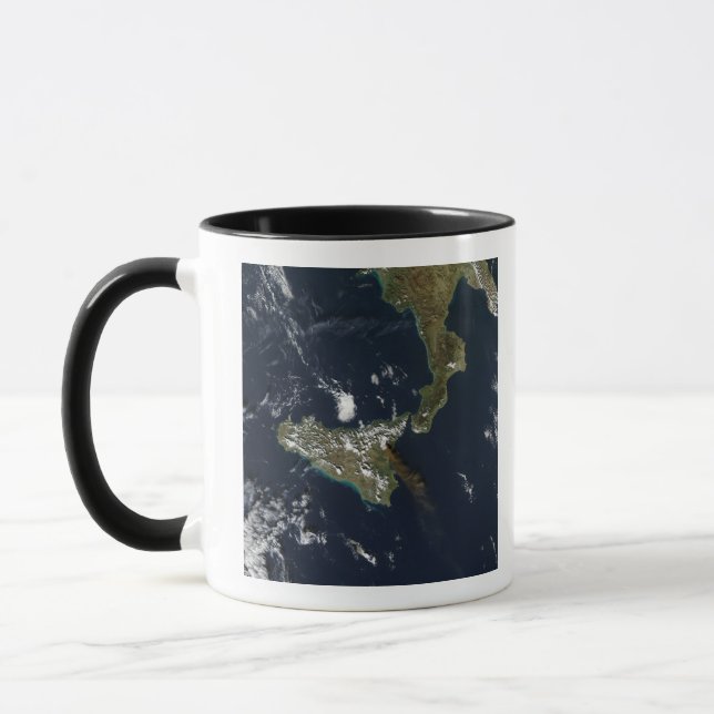 Tasse Éruption du mont Etna en Sicile (Gauche)