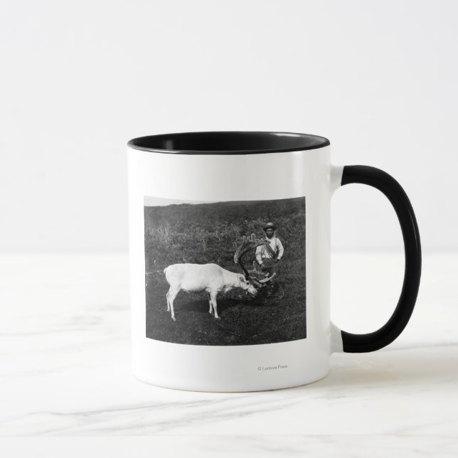 Tasse Esquimau de l'Alaska et rennes capturés (Droite)