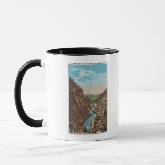 Tasse Estes Park, CO - Vue du canon Big Thompson (Gauche)