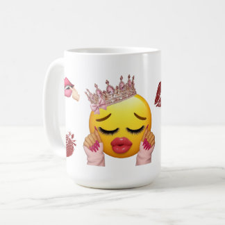 Tasse esthétique Emoji Princesse Y2K Mignonne