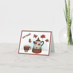 Tasse et pot - obtenez la carte de voeux bonne