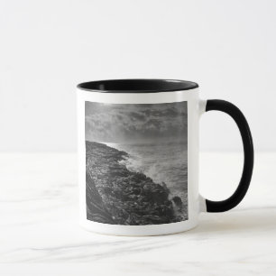 Tasse États-Unis. Coulées de lave en fusion dans l'océan