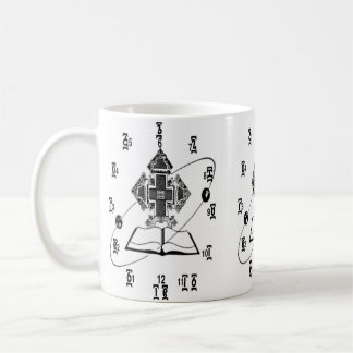 Tasse éthiopienne de conception de montre de temps