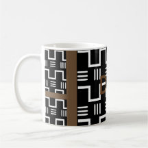 Tasse ethnique de tissu de boue pour le papa
