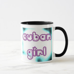 Tasse Étiquette cubaine de fille
