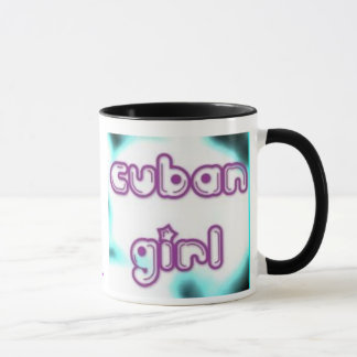 Tasse Étiquette cubaine de fille