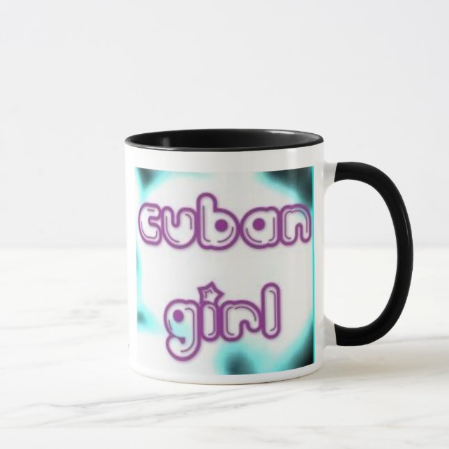 Tasse Étiquette cubaine de fille (Droite)