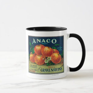 Tasse Étiquette de caisse d'Anaco Apple