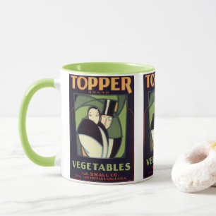 Tasse Étiquette de légume vintage Topper, Romance Art Dé