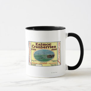 Tasse Étiquette de marque atlantique de canneberges