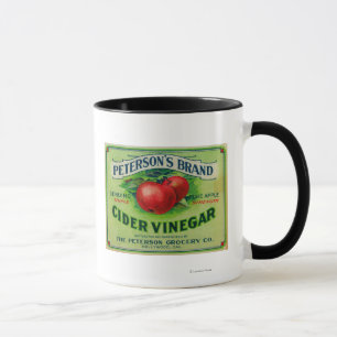 Tasse Étiquette de vinaigre de cidre de Peterson