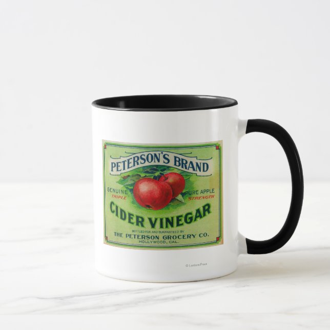Tasse Étiquette de vinaigre de cidre de Peterson (Droite)