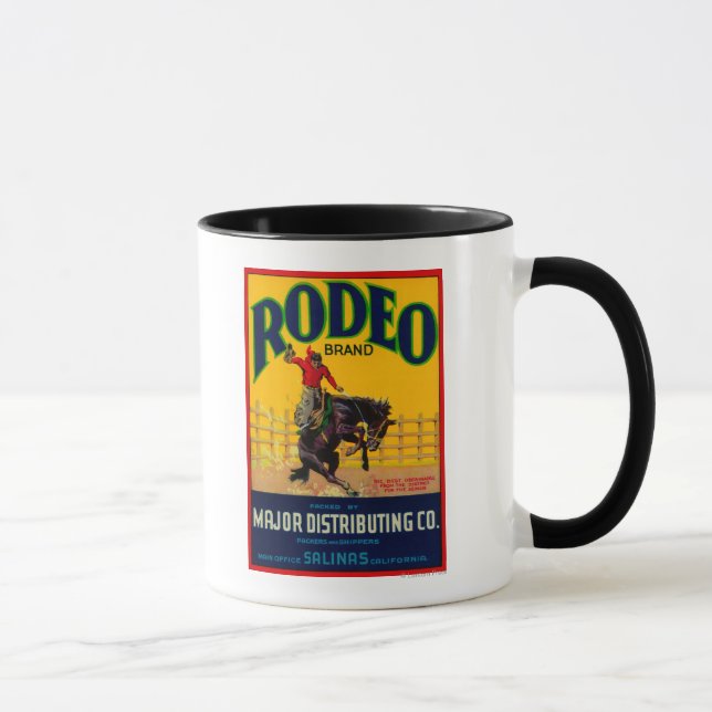 Tasse Étiquette Rodeo VegetableSalinas, CA (Droite)