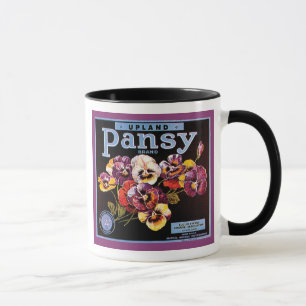 Tasse Étiquette Vintage Crate Pansand Haut