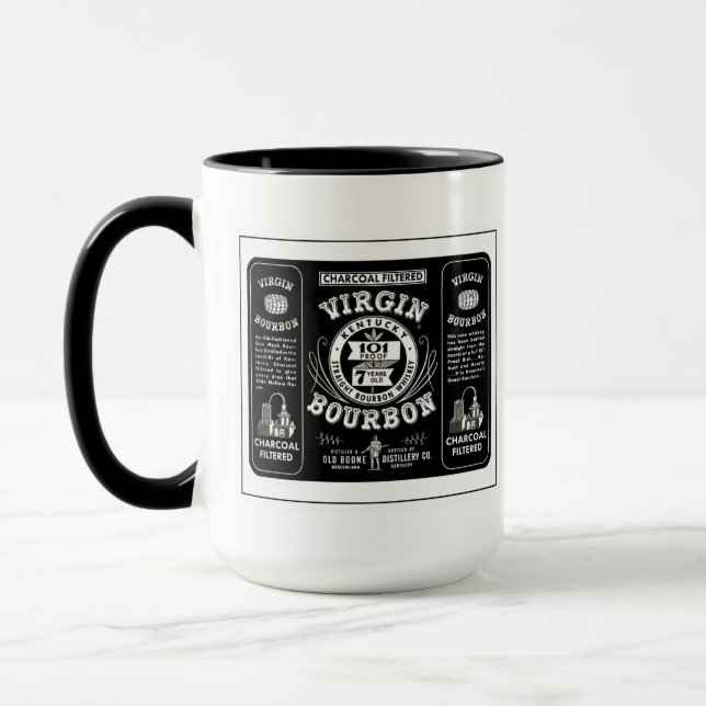 Tasse Étiquette vintage de Bourbon (Gauche)