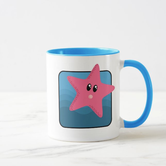 Tasse Étoiles de mer de bande dessinée (Droite)