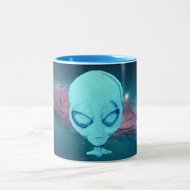Tasse étrangère turquoise d'Alienwear (Centre)