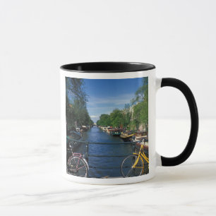 Tasse Europe, Hollande, Amsterdam, vélo jaune et
