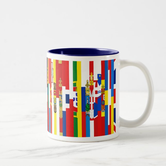 Tasse européenne de drapeaux (Droit)