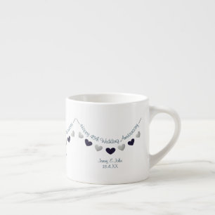 Tasse Expresso 45e anniversaire Mariage Sapphire mari et femme