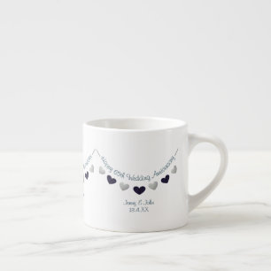 Tasse Expresso 65e anniversaire Mariage Sapphire mari et femme