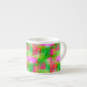 Tasse Expresso Abrégé sur lumière du soleil peint jaune, rose