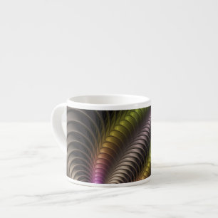 Tasse Expresso Abstrait brillant Trippy coloré 3D Fractal Art