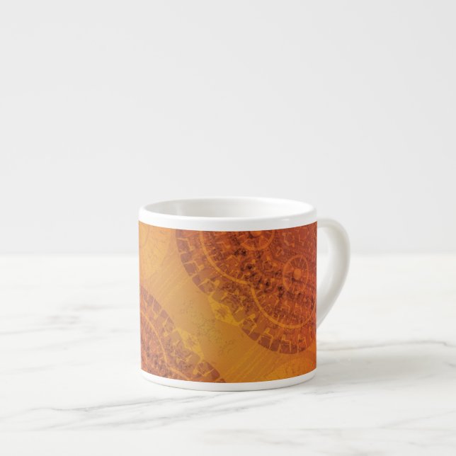 Tasse Expresso Acceptation | Médaillons de saumons rouges orange  (Devant droit)