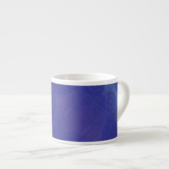 Tasse Expresso Acceptation | Médaillons de violet violet bleu Ind (Devant droit)