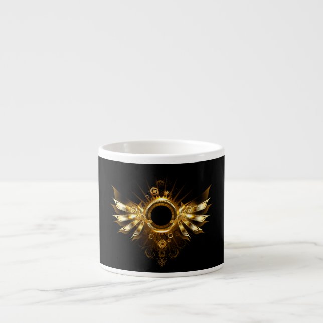 Tasse Expresso Ailes de Steampunk (Devant)