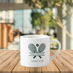 Tasse Expresso Ajouter un nom de club Green Logo Tennis Team Cust