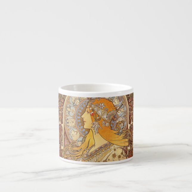 Tasse Expresso Alfonse Mucha Zodiac Art nouveau femme (Devant)