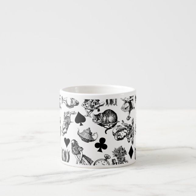 Tasse Expresso Alice White Rabbit Wonderland Classic (Devant)
