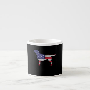 Tasse Expresso Amoureux des chiens   Labrador Retriever Silhouett