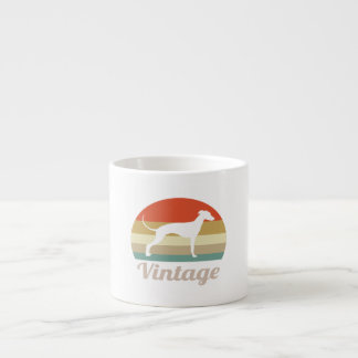Tasse Expresso Amoureux des chiens Whippet | Style Vintage