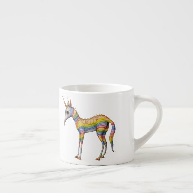Tasse Expresso Ancien bestiaire Rainbow Unicorn (Droite)