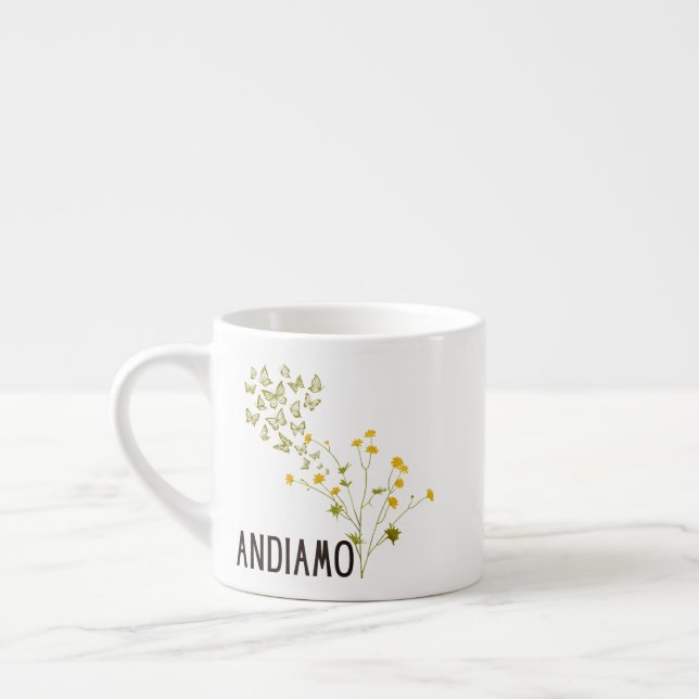 Tasse Expresso Andiamo (avec Boutons et Papillons) (Gauche)