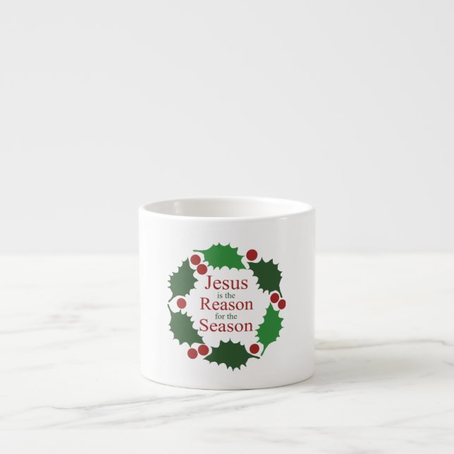 Tasse Expresso Anneau de Holly Jesus Raison de la saison Espresso (Devant)