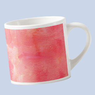 Tasse Expresso Aquarelle Abstraite rose chaud