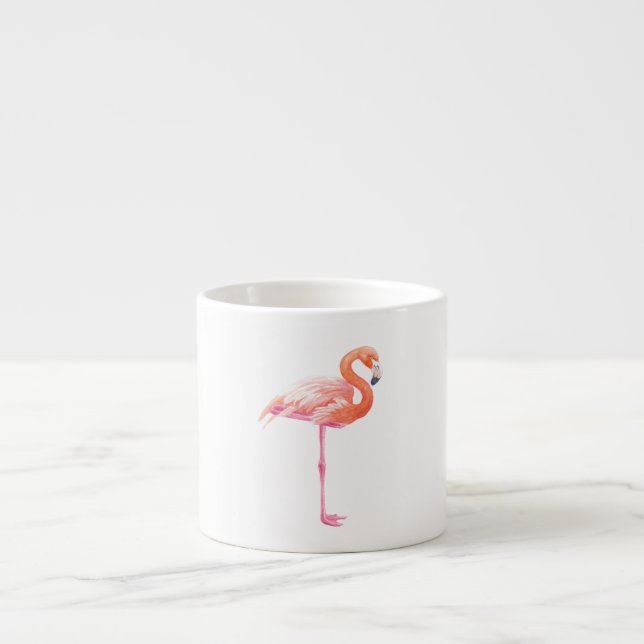 Tasse Expresso aquarelle Flamant rose (Devant)