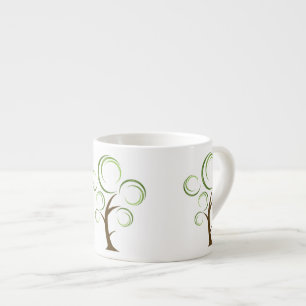 Tasse Expresso Arbre Abstrait