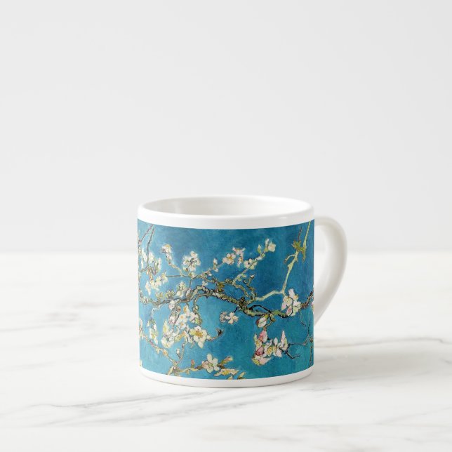 Tasse Expresso Arbre aux amandes en fleurs par Vincent van Gogh. (Devant droit)