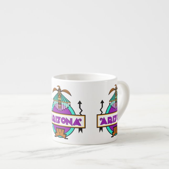 Tasse Expresso Arizona Thunderbird Shield (Devant droit)