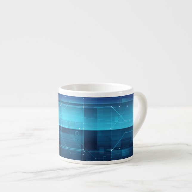Tasse Expresso Arrière - plan numérique de pointe (Devant droit)