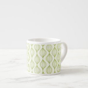 Tasse Expresso Arrière - plan vertical vert de motif d'ogee