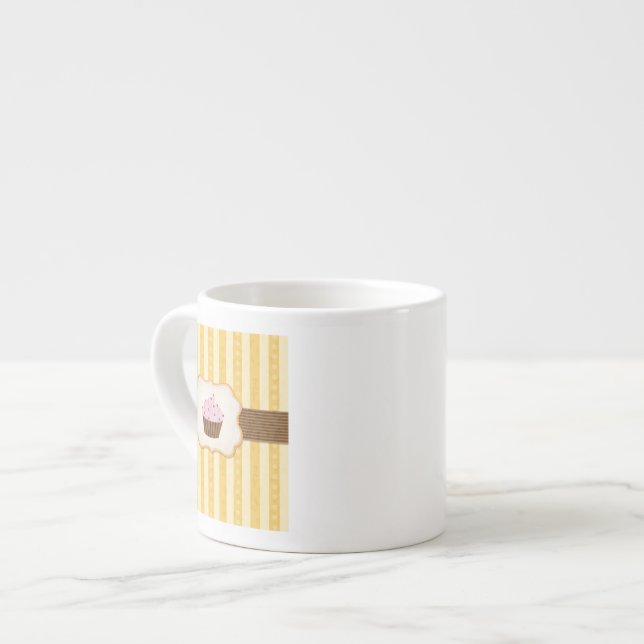 Tasse Expresso Arrière - plan vintage de petit gâteau (Devant gauche)