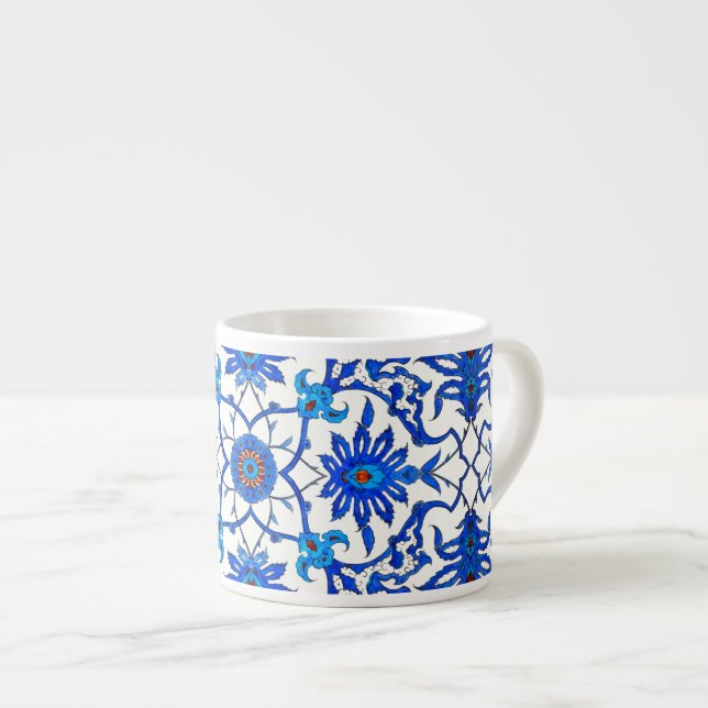 Tasse Expresso Art Nouveau Motif chinois - chinois rouge et bronz (Devant droit)