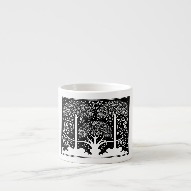 Tasse Expresso Art Nouveau Tree Beardsley Motif (Devant)